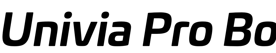 Univia Pro Bold Italic cкачати шрифт безкоштовно